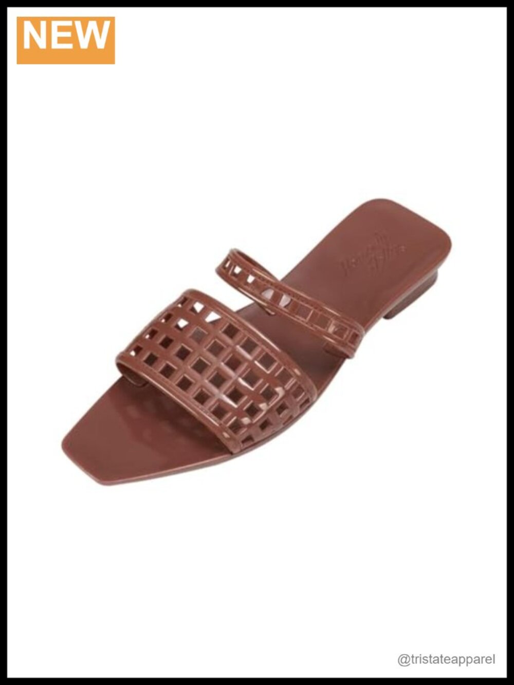 Women's PVC Jelly Mule Sandals Low Block Heel Open Toe Dress Slides